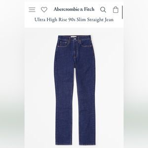 Abercrombie ultra high rise 90s slim straight jeans